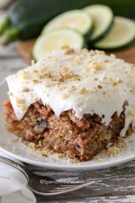 Zucchini Cake on a plate