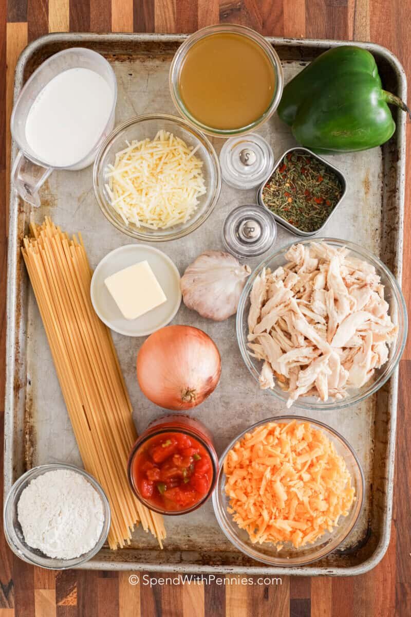 ingredients for chicken spaghetti